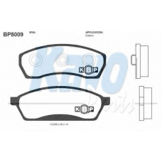 BP-8009 KAVO PARTS Комплект тормозных колодок, дисковый тормоз