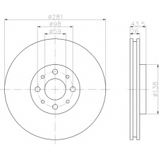 MDC1592 MINTEX Тормозной диск