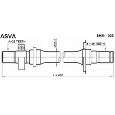 SHM-003 ASVA Приводной вал