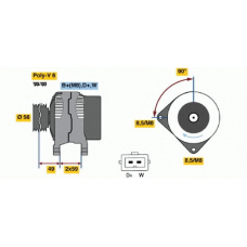 0 986 040 870 BOSCH Генератор