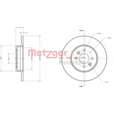 6110321 METZGER Тормозной диск