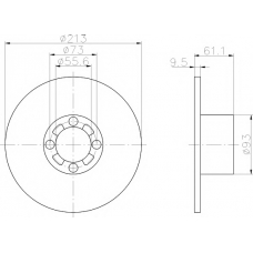 8DD 355 106-161 HELLA PAGID Тормозной диск