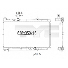 736-1010 TYC Радиатор, охлаждение двигателя