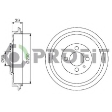 5020-0092 PROFIT Тормозной барабан