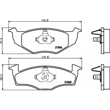 8DB 355 008-351 HELLA PAGID Комплект тормозных колодок, дисковый тормоз