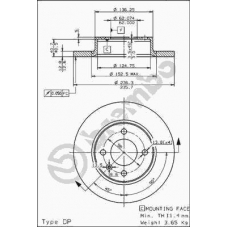 08.5243.10 BREMBO Тормозной диск