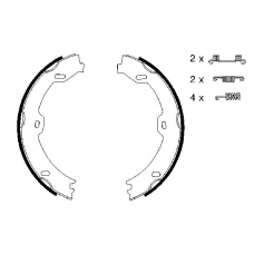 0 986 487 666 BOSCH Комплект тормозных колодок, стояночная тормозная с