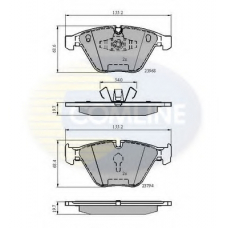 CBP02011 COMLINE Комплект тормозных колодок, дисковый тормоз