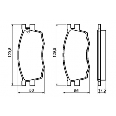 0 986 494 139 BOSCH Комплект тормозных колодок, дисковый тормоз