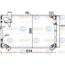 8FC 351 318-751 HELLA Конденсатор, кондиционер