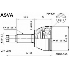 FD-809 ASVA Шарнирный комплект, приводной вал