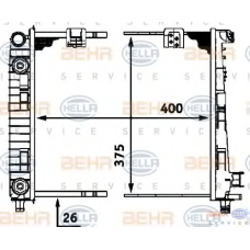 8MK 376 713-064 HELLA Радиатор, охлаждение двигателя