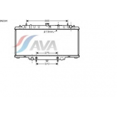 DN2264 AVA Радиатор, охлаждение двигателя