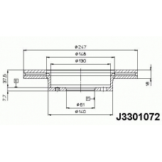 J3301072 NIPPARTS Тормозной диск