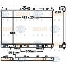 8MK 376 790-341 HELLA Радиатор, охлаждение двигателя