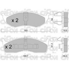 822-356-0 CIFAM Комплект тормозных колодок, дисковый тормоз