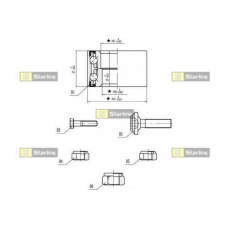 LO 01355 STARLINE Комплект подшипника ступицы колеса