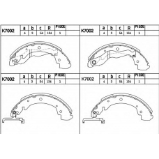 K7002 ASIMCO Комплект тормозных колодок