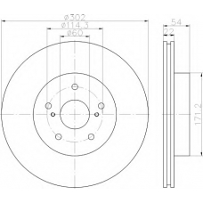 8DD 355 115-751 HELLA Тормозной диск