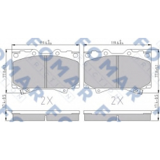 FO 892881 FOMAR ROULUNDS Комплект тормозных колодок, дисковый тормоз