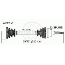 VW-8-20-216 InterParts Приводной вал