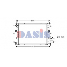 090680N AKS DASIS Радиатор, охлаждение двигателя