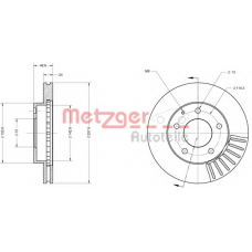 6110409 METZGER Тормозной диск