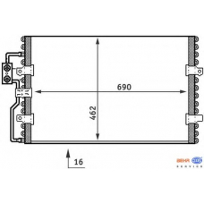 8FC 351 035-421 HELLA Конденсатор, кондиционер