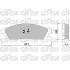 822-087-0 CIFAM Комплект тормозных колодок, дисковый тормоз