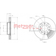 6110523 METZGER Тормозной диск