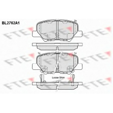 BL2762A1 FTE Комплект тормозных колодок, дисковый тормоз