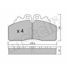 22-0850-0 METELLI Комплект тормозных колодок, дисковый тормоз