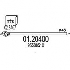 01.20400 MTS Труба выхлопного газа