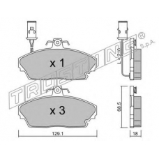 7050 TRUSTING Комплект тормозных колодок