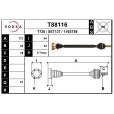 T88116 EAI Приводной вал