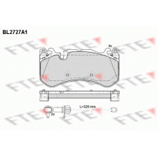 BL2727A1 FTE Комплект тормозных колодок, дисковый тормоз