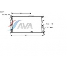 OL2187 AVA Радиатор, охлаждение двигателя