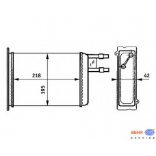 8FH 351 313-371 HELLA Теплообменник, отопление салона