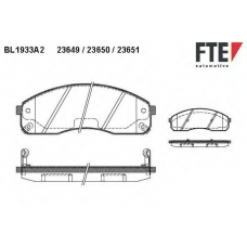 BL1933A2 FTE Комплект тормозных колодок, дисковый тормоз