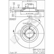 BS 7303 BRECO Тормозной диск