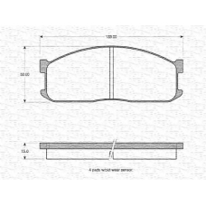 363702161006 MAGNETI MARELLI Комплект тормозных колодок, дисковый тормоз