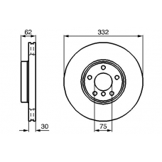 0 986 478 974 BOSCH Тормозной диск