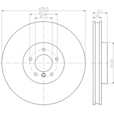 8DD 355 121-451 HELLA Тормозной диск