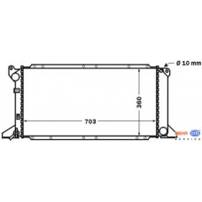 8MK 376 768-181 HELLA Радиатор, охлаждение двигателя