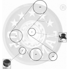 SK-1054 OPTIMAL Комплект ремня грм