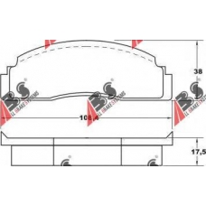 36113 ABS Комплект тормозных колодок, дисковый тормоз