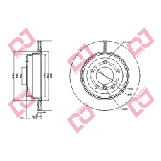 BD1957 DJ PARTS Тормозной диск