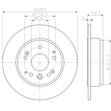 MDC2566 MINTEX Тормозной диск