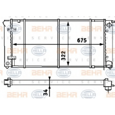 8MK 376 713-314 HELLA Радиатор, охлаждение двигателя