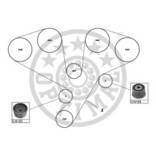 SK-1718 OPTIMAL Комплект ремня ГРМ